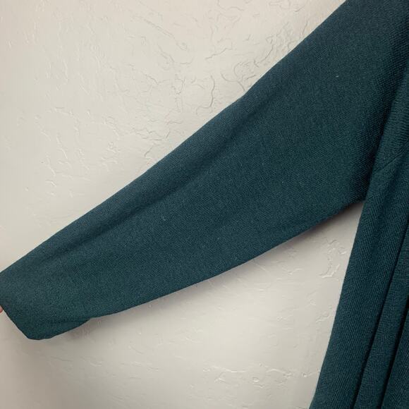 Double D Ranch Linen Cardigan Womens Medium Green Long Sleeve Sweater - Picture 3 of 6